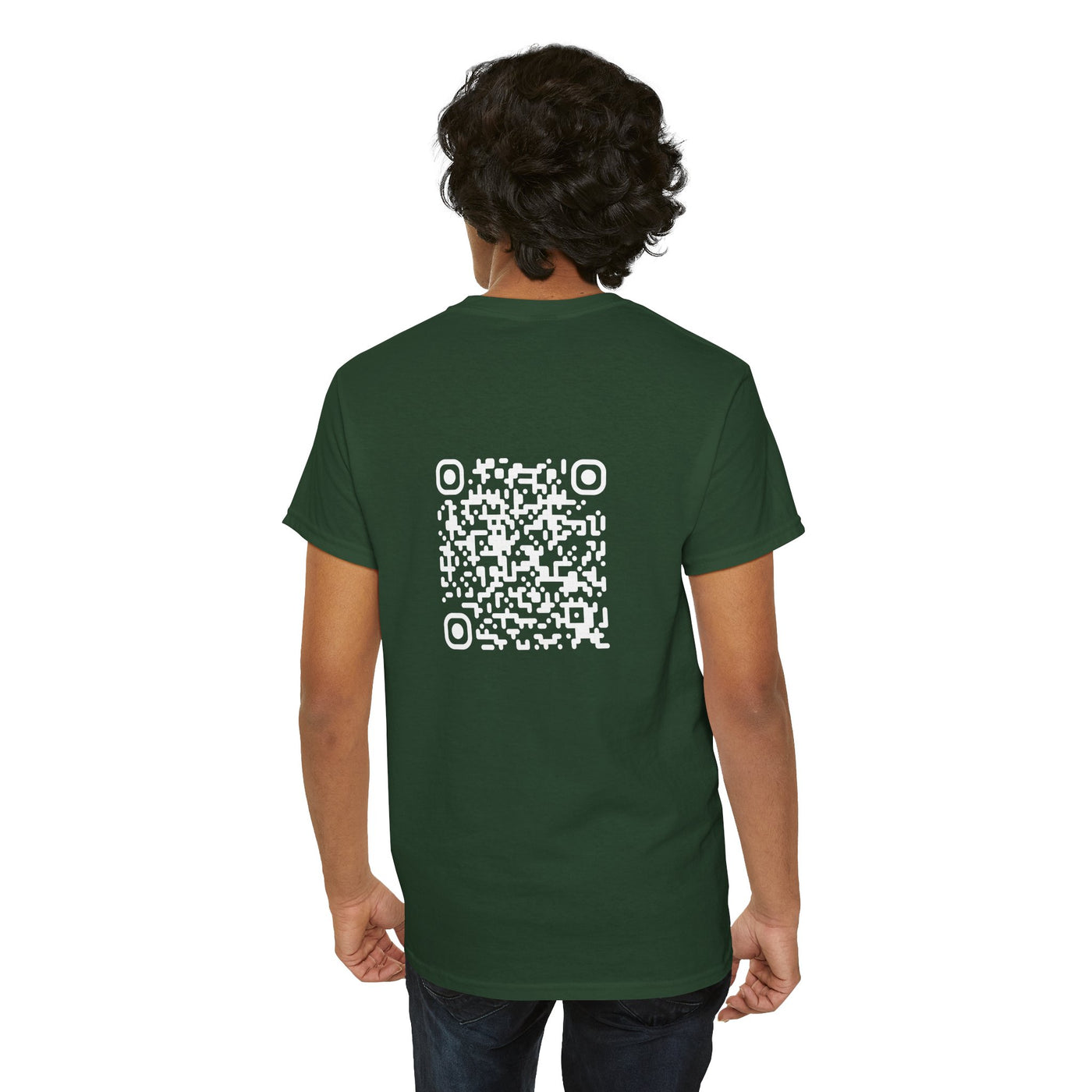 T-shirt Vert foncé - Qr code Neige - unisexe
