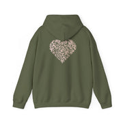 Sweatshirt unisexe Kaki | qr code Coeur Sable