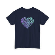 T-shirt Bleu Marine - Qr code Coeur Boréal - unisexe