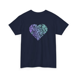 T-shirt Bleu Marine - Qr code Coeur Boréal - unisexe
