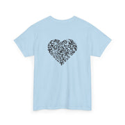 T-shirt Bleu Ciel - Qr code Coeur Signature - unisexe