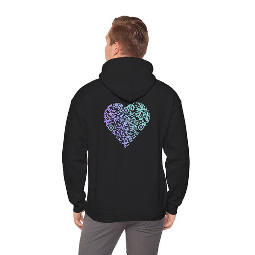 Sweatshirt unisexe Noir | qr code Coeur Boréal