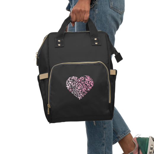 Sac à dos Urbain multi-fonction noir - Qr code Coeur Sakura