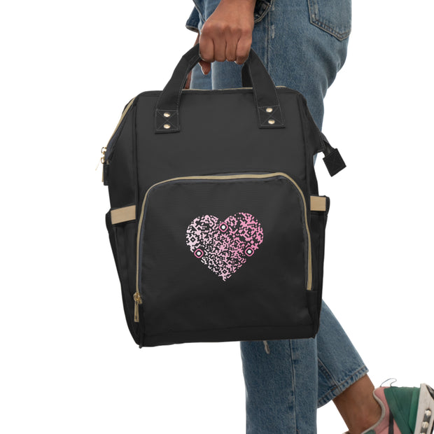 Sac à dos Urbain multi-fonction noir - Qr code Coeur Sakura