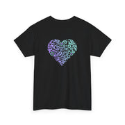 T-shirt Noir - Qr code Coeur Boréal - unisexe