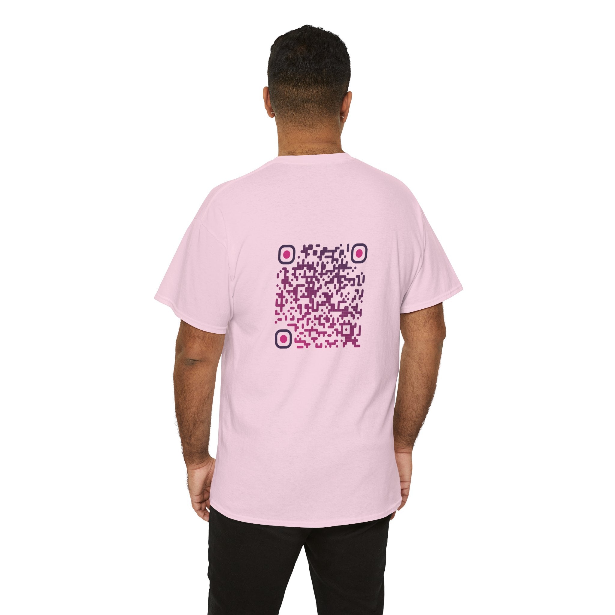 T-shirt Rose - Qr code Prune - unisexe