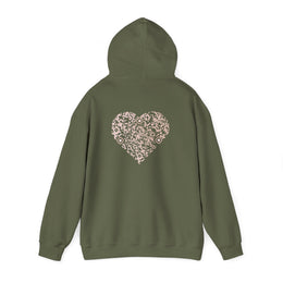 Sweatshirt unisexe Kaki | qr code Coeur Sable