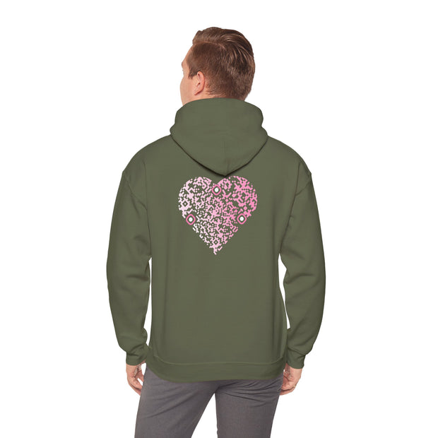 Sweatshirt unisexe Kaki | qr code Coeur Sakura