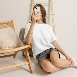 T-shirt Blanc - Qr code Coeur Matcha - unisexe