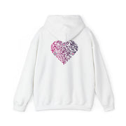 Sweatshirt unisexe Blanc | qr code Coeur Prune