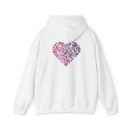 Sweatshirt unisexe Blanc | qr code Coeur Prune
