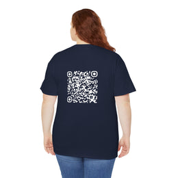 T-shirt Bleu Marine - Qr code Neige - unisexe