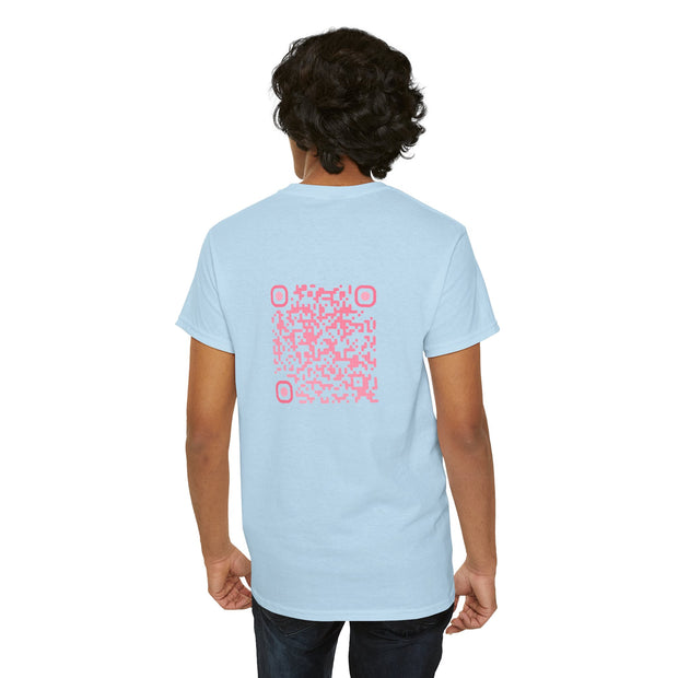 T-shirt Bleu Ciel - Qr code Bonbon - unisexe