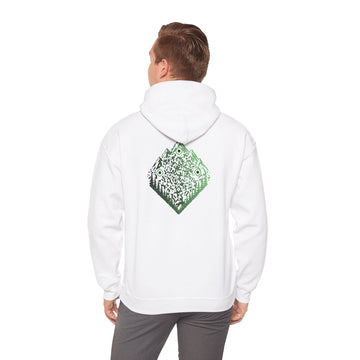 Sweatshirt unisexe Blanc | qr code Montagne & Forêt Matcha