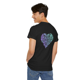 T-shirt Noir - Qr code Coeur Boréal - unisexe
