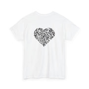 T-shirt Blanc - Qr code Coeur Signature - unisexe