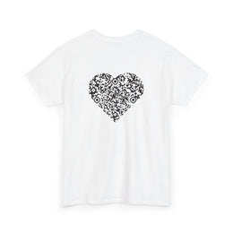 T-shirt Blanc - Qr code Coeur Signature - unisexe