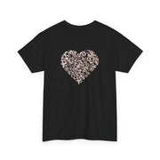 T-shirt Noir - Qr code Coeur Sable - unisexe