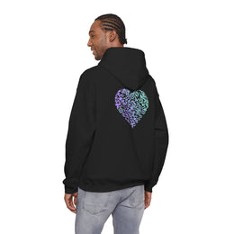 Sweatshirt unisexe Noir | qr code Coeur Boréal