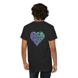 T-shirt Noir - Qr code Coeur Boréal - unisexe