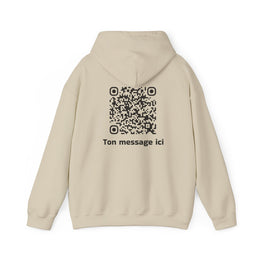 Sweatshirt unisexe Beige | qr code Signature