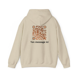 Sweatshirt unisexe Beige | qr code Crême brulée
