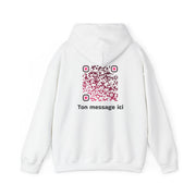 Sweatshirt unisexe Blanc | qr code Rubis