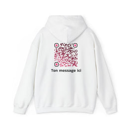 Sweatshirt unisexe Blanc | qr code Rubis