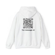 Sweatshirt unisexe Blanc | qr code Signature