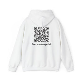 Sweatshirt unisexe Blanc | qr code Signature