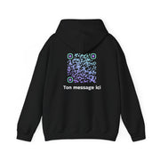 Sweatshirt unisexe Noir | qr code Boréal
