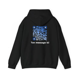 Sweatshirt unisexe Noir | qr code Cascade
