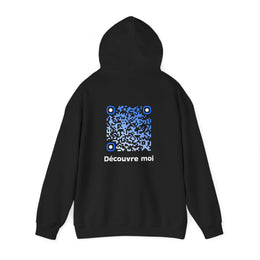 Sweatshirt unisexe Noir | qr code Cascade