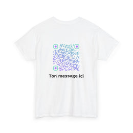 T-shirt Blanc - Qr code Boréal - unisexe