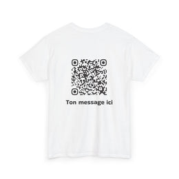 T-shirt Blanc - Qr code Signature - unisexe