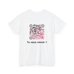 T-shirt Blanc - Qr code Tentation - unisexe