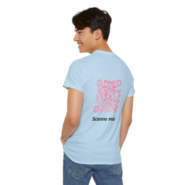 T-shirt Bleu Ciel - Qr code Bonbon - unisexe