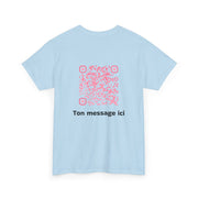 T-shirt Bleu Ciel - Qr code Bonbon - unisexe