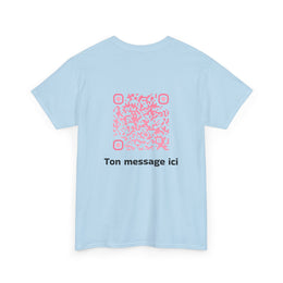 T-shirt Bleu Ciel - Qr code Bonbon - unisexe