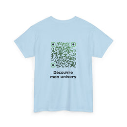 T-shirt Bleu Ciel - Qr code Matcha - unisexe