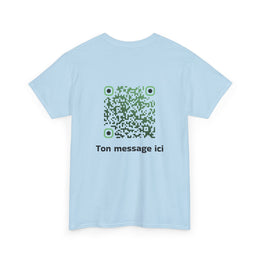 T-shirt Bleu Ciel - Qr code Matcha - unisexe