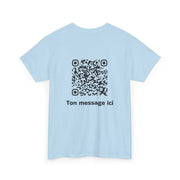 T-shirt Bleu Ciel - Qr code Signature - unisexe