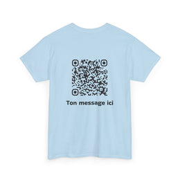 T-shirt Bleu Ciel - Qr code Signature - unisexe