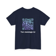 T-shirt Bleu Marine - Qr code Boréal - unisexe