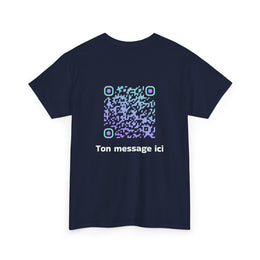 T-shirt Bleu Marine - Qr code Boréal - unisexe