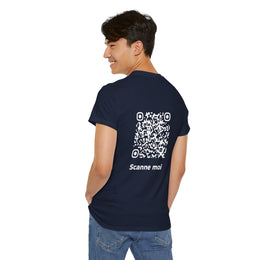T-shirt Bleu Marine - Qr code Neige - unisexe