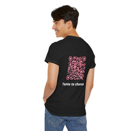 T-shirt Noir - Qr code Bonbon - unisexe