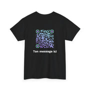 T-shirt Noir - Qr code Boréal - unisexe