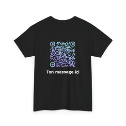 T-shirt Noir - Qr code Boréal - unisexe