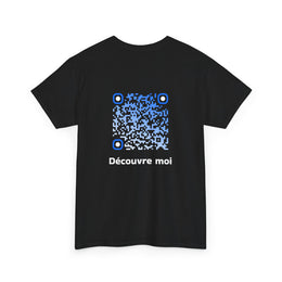 T-shirt Noir - Qr code Cascade - unisexe